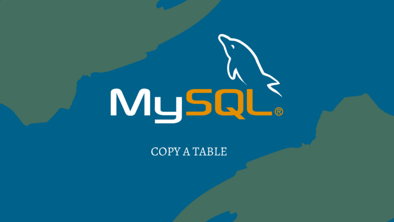 How to copy a table in MySQL